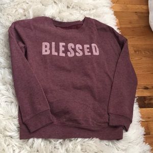 Zoe + Liv blessed graphic sweater